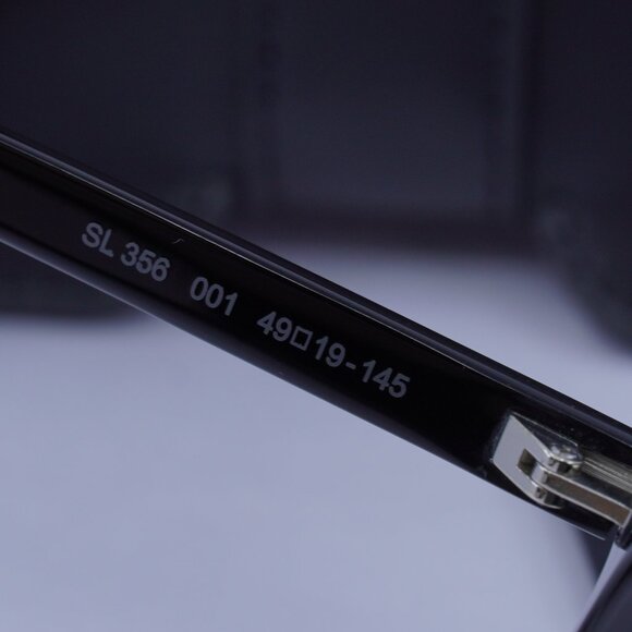 Saint Laurent SL356 001 Cat Eye Sunglasses - Black - Picture 6 of 12